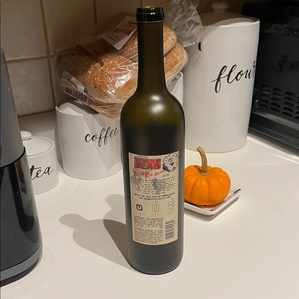 The Walking Dead Blood Red Blend Empty Wine Bottle - 2015 Edition